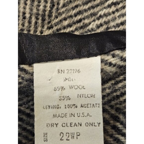 Herman Kay Wool Pea Coat Jacket Gray 3 Button Closure USA VINTAGE 90S 22wp USA - Picture 12 of 12